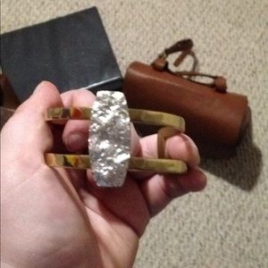 Rustic Cuff Gold and Silver bracelet.